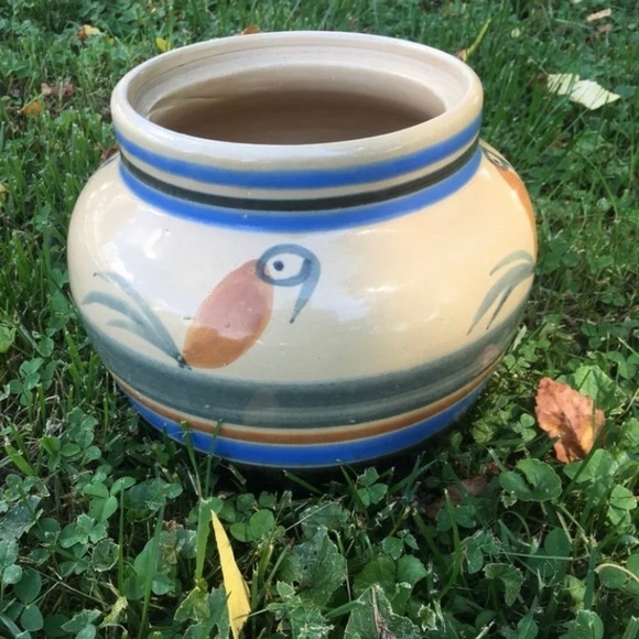 American Native Feathers Pottery Bowl Bird - Picture 2 of 6